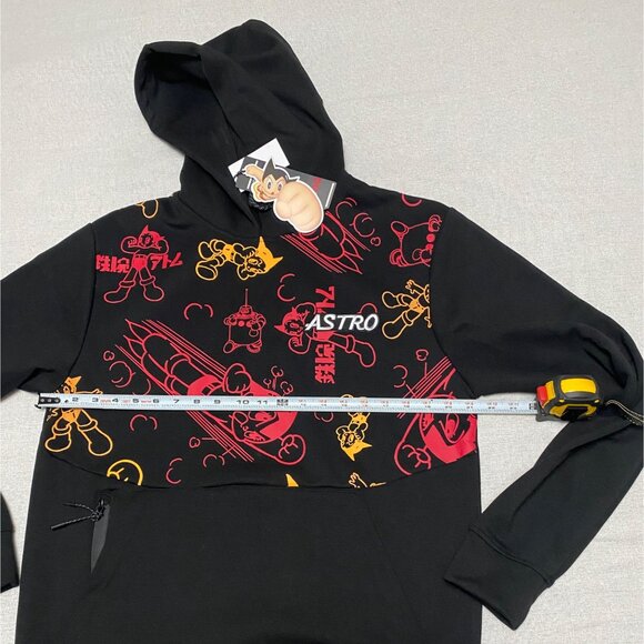 Men's Large Lot 29 Astro Boy Black All Over Print Hoodie Unisex Graphic Design - Picture 7 of 12